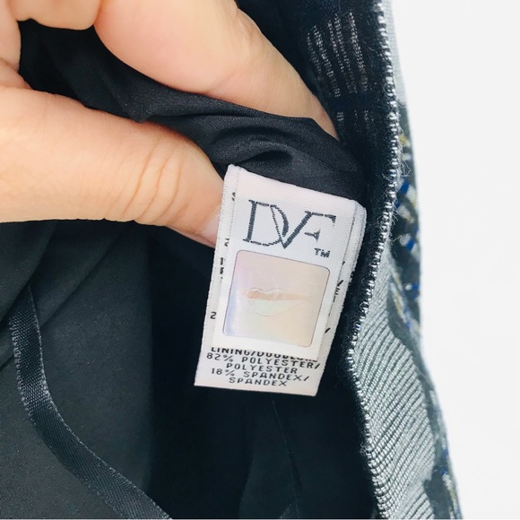 Diane Von Furstenberg Sleeveless Geometric Mini Dress Size 6 - Picture 6 of 11